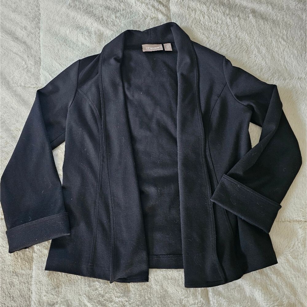 Chico's Women's Black Blazer/Jacket Size 0 (Small) - Picture 2 of 4